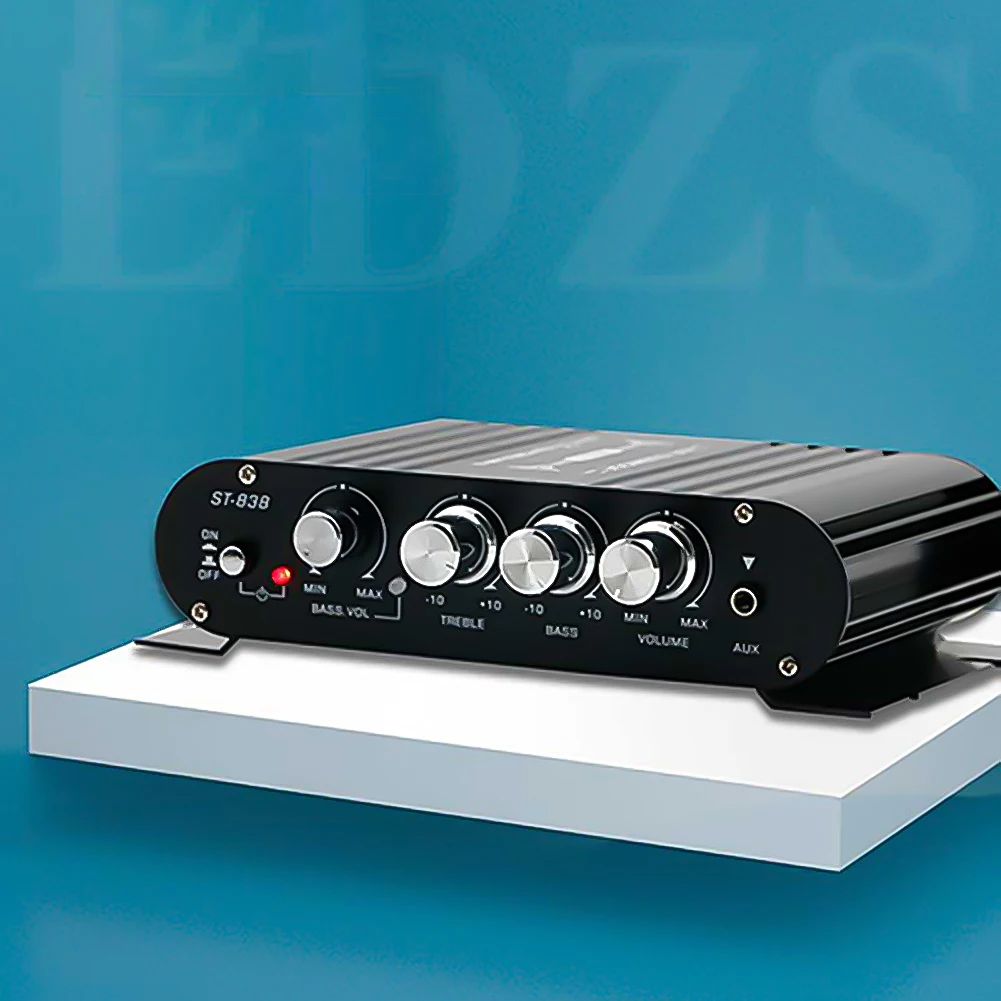 ST-838 HiFi 2 1-канальный аудиоусилитель с регулировкой басов и высоких частот 80 Вт *