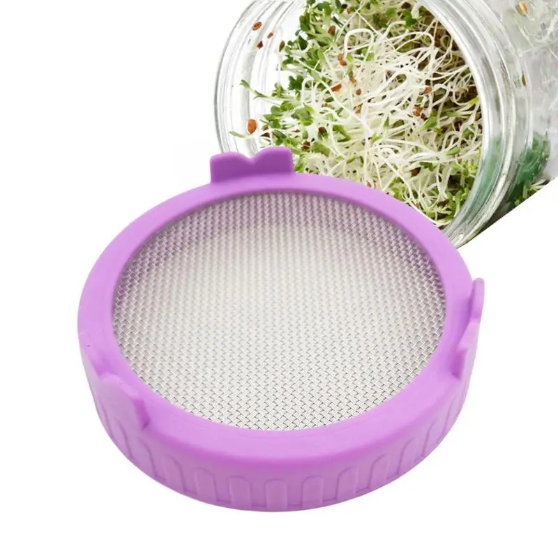 

Mason Jar Sprout Lids Stainless Steel Vegetable Beans Seeding Pot Growing Kit Seed Crop Germination For Mason Jar Plants