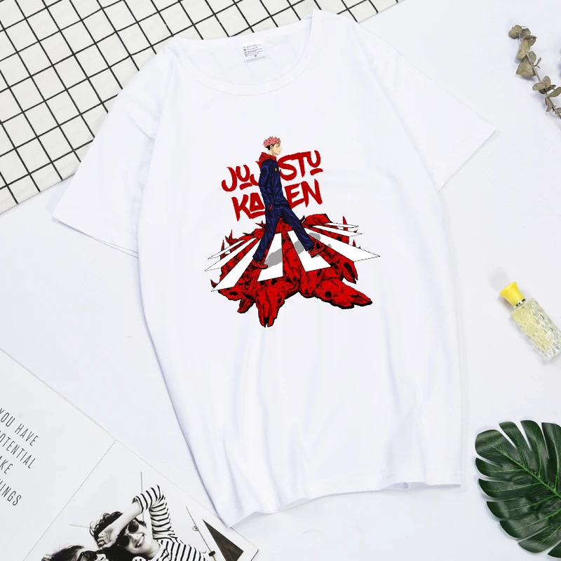 

Tshirt Manga Japanese Anime Jujutsu Kaisen T Shirt gojo satoru Tops Yuji Itadori Graphic Cool Unisex T-shirt Woman 90s Clothes