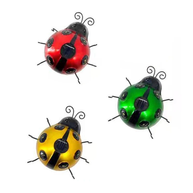 

for Creative Outdoor Decorative Solar Lamp Waterproof Ladybug Lantern for Garden