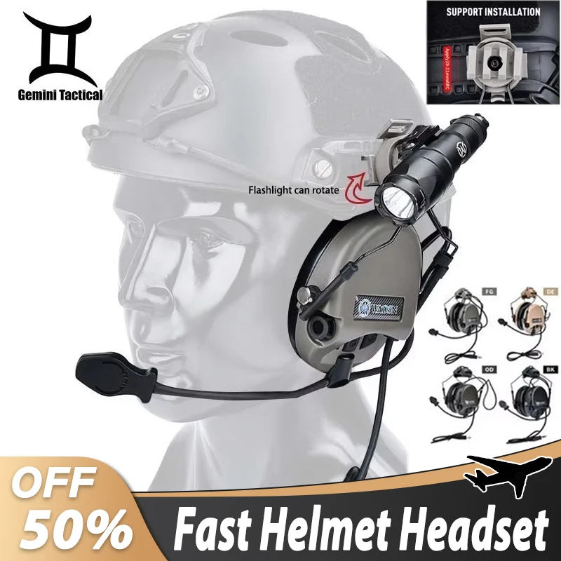 Быстрая гарнитура для шлема Sordin тактические наушники с шумоподавлением Softair