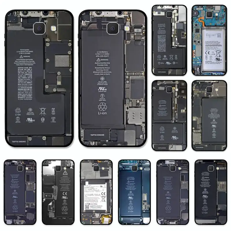 

Inside motherboard Circuit board Phone Case for Samsung J7 J5 J2 Pro Prime J6 J4 Plus J8 A72 A52 A42 A32 A21 Soft Tpu Cover