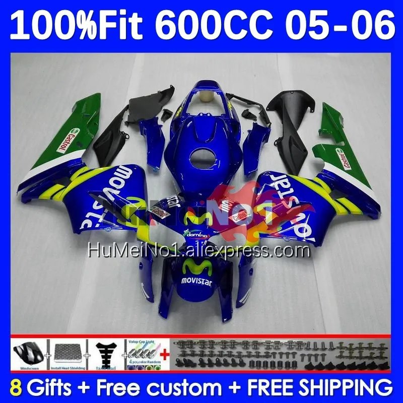 

Injection For HONDA CBR 600RR 600F5 600CC CBR600RR 107No.10 Movistar Blue CBR600F5 CBR 600 CBR600 RR 2005 2006 F5 05 06 Fairings