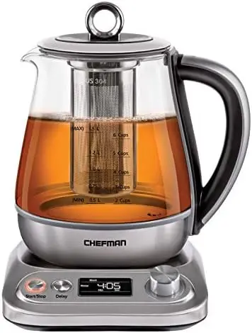 

Glass Kettle, No.1 Kettle Manufacturer, Removable Tea Infuser Included, 8 Presets & Programmable Temperature Control, Auto S