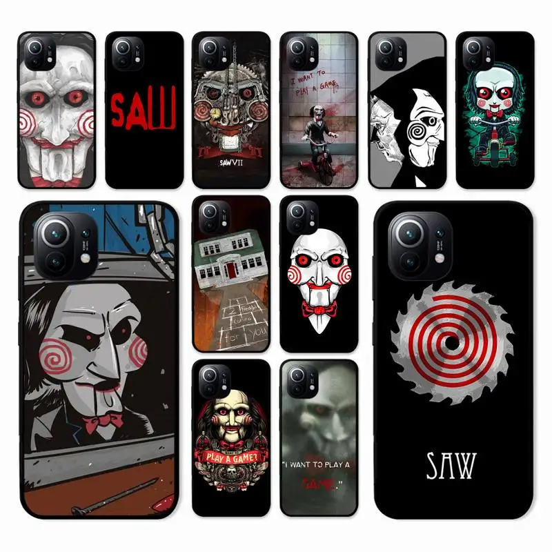 

FHNBLJ Saw The Jigsaw Killer Horror Film Phone Case for Xiaomi mi 8 9 10 lite pro 9SE 5 6 X max 2 3 mix2s F1