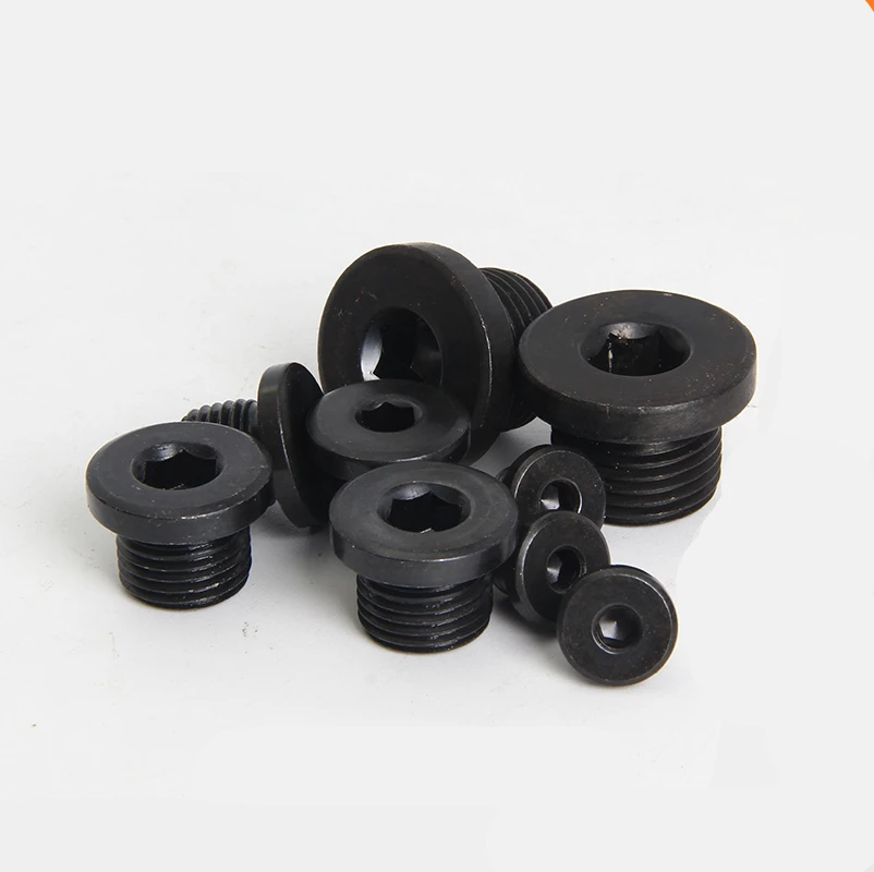 Ed nut hex socket flange face black seal pipe oil plug G1/81/43 M8 M10 M12 M14 M16 M18 M20*1.5 M22 M26 M27 M33 M42 M48 nut
