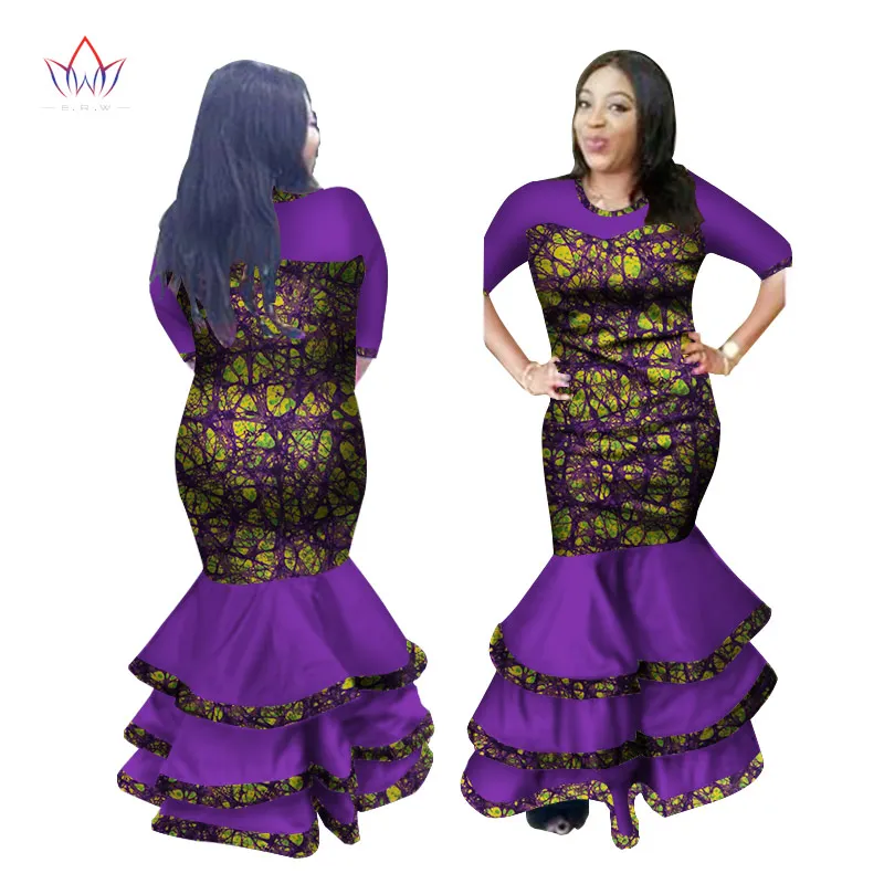 

African Wedding Dresses For Women Ruffle Half Sleeve Plus Size Evening Party Long Dress Moroccan Kaftan Muslim Clothes WY2370