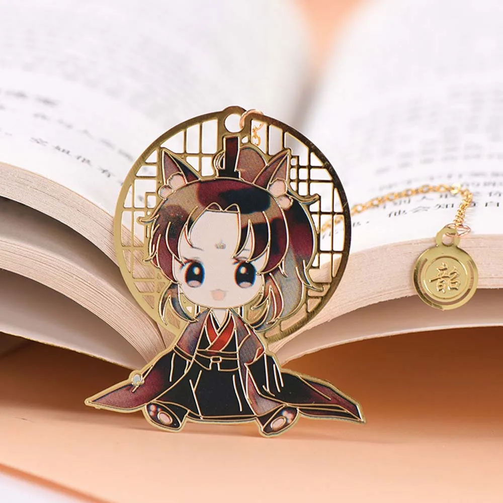 

Милый Небесный официальный благословение Закладка аниме Tian Guan Ci Fu Фотолюминесцентные книжные маркеры держатель страниц подарок для друга