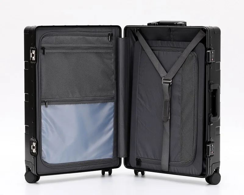 New Aluminum 20 Inch Aluminum Magnesium Alloy Pilot Luggage Trolley Case 24 Inch Travel Case
