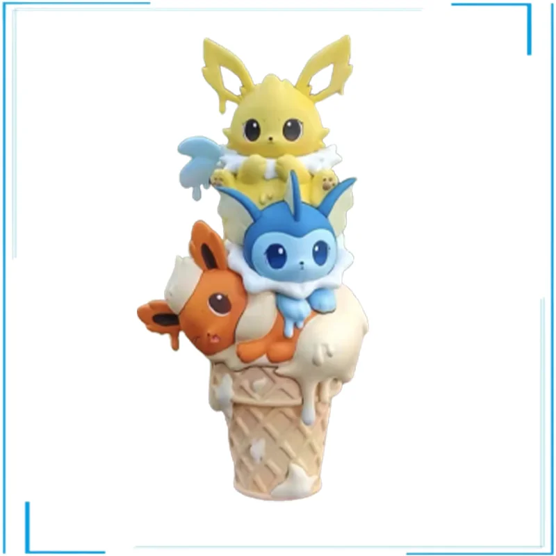 

Pokemon Gengar Pikachu Snorlax Psyduck Bulbasaur Cute Cartoon Character Image Japanese Anime Figures Ice Cream Styling