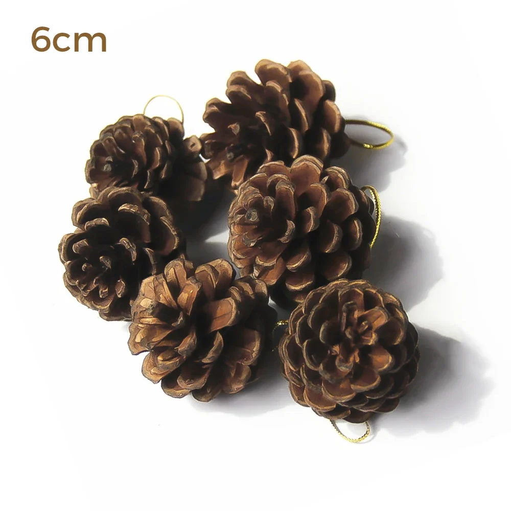 

Новогодние подвески из сосновых шишек 6/9 шт.