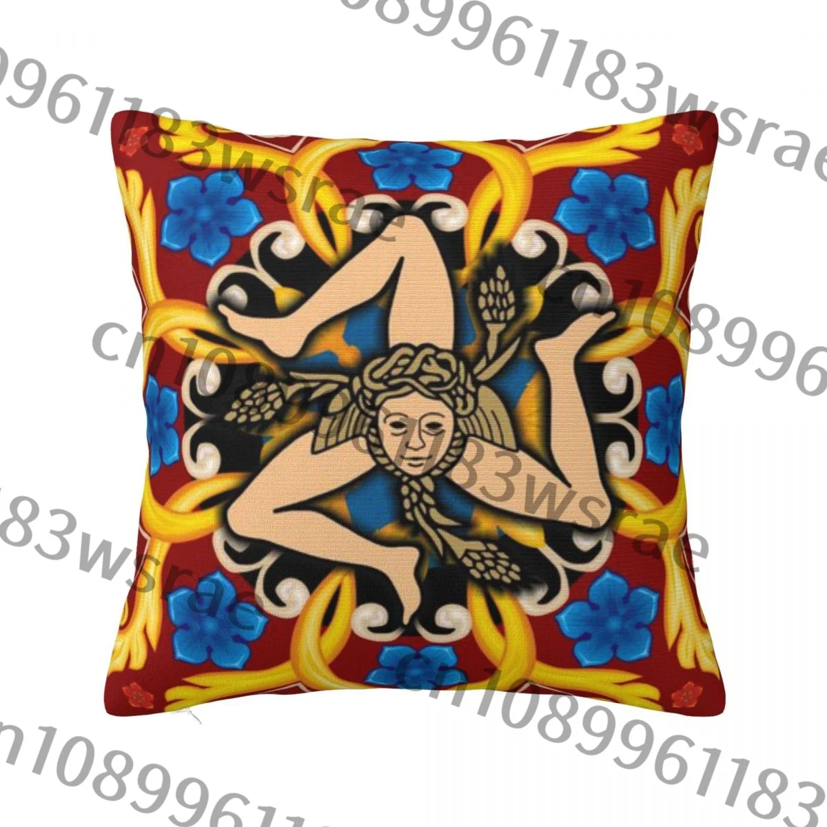 Подушка Sicilia Triscele Trinacria Maioliche