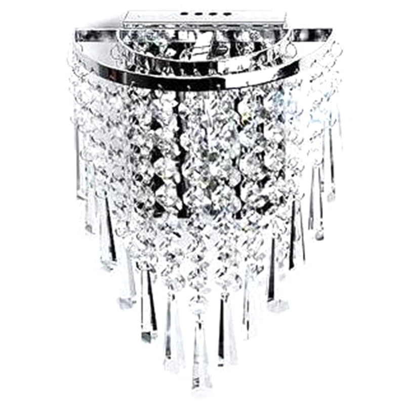 

Modern Crystal Wall Lamp Chrome Sconce Wall Light For Living Room Bathroom Home Indoor Lighting Decoration