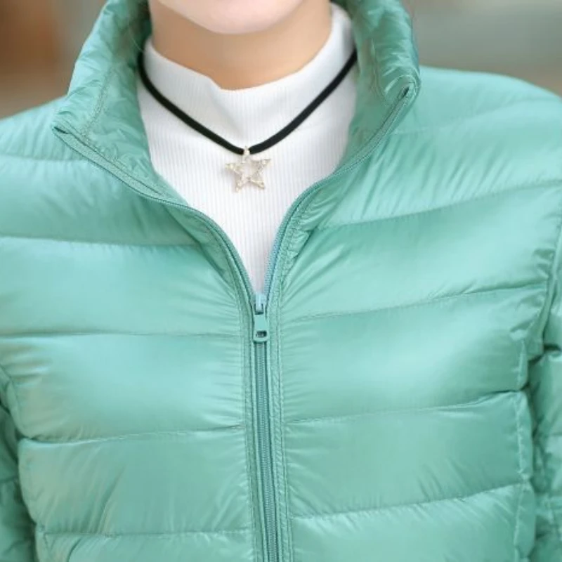 M-5XL Women's Autumn Winter Jacket Light Down Jacket Cropped Top Plus Size Parka Warmth Free Shipping Coat Wholesale Korean New