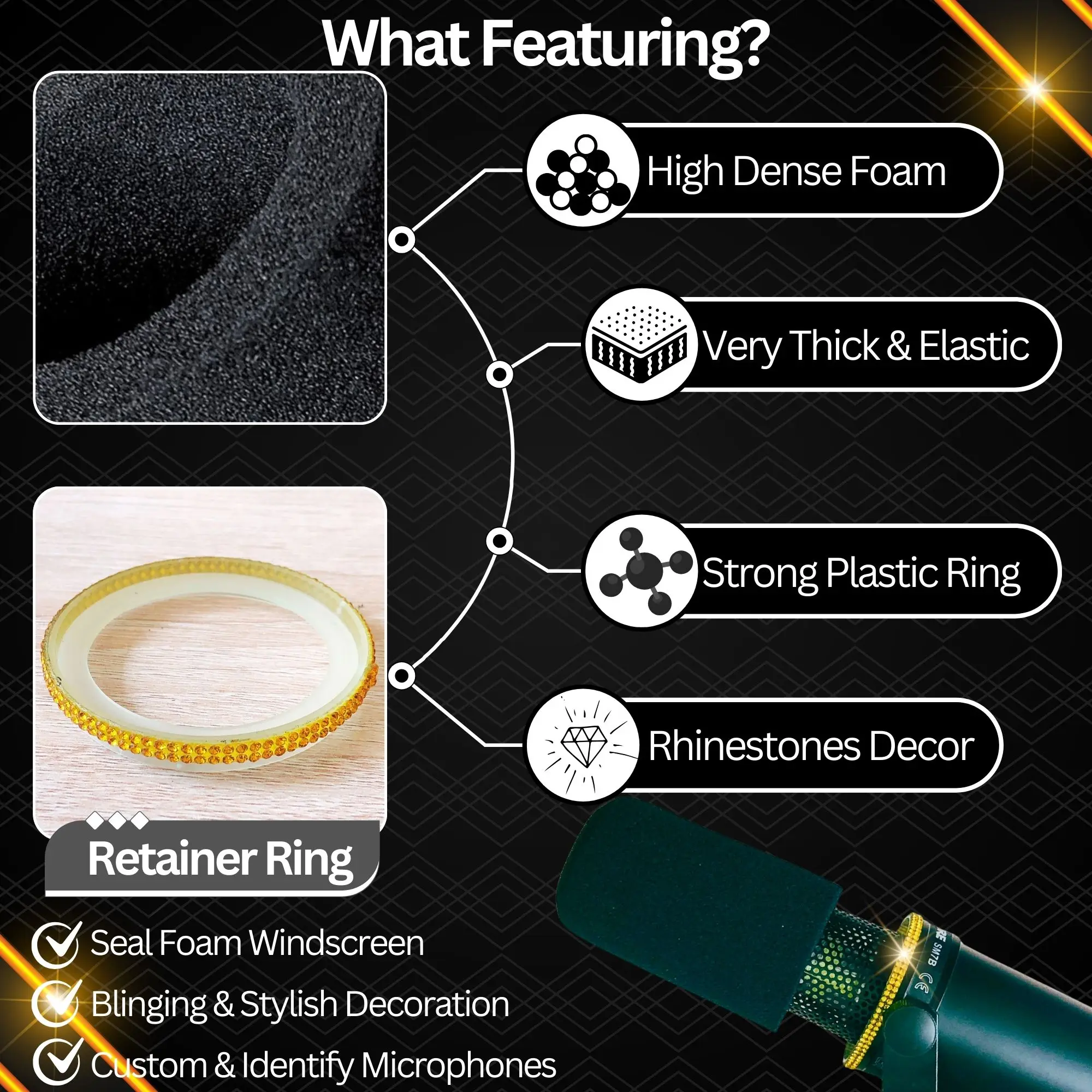 Пенопластовый чехол для микрофона Shure SM7B Pop-фильтр