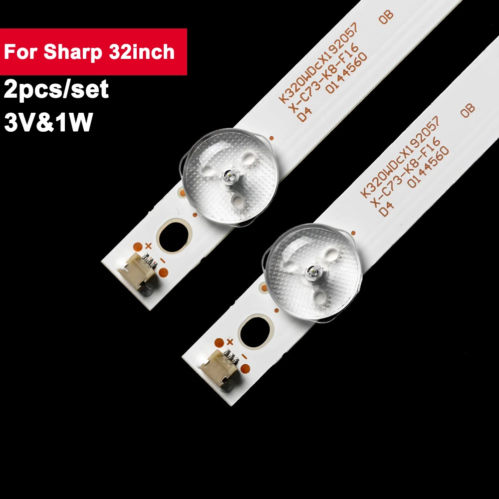

3V 583mm Led Backlights Strips For Sharp 32inch 4708-K320WD-A2113N01 2Pcs/Set Backlight Led Tv Parts 32PHF5055 32J4HA 32M2070