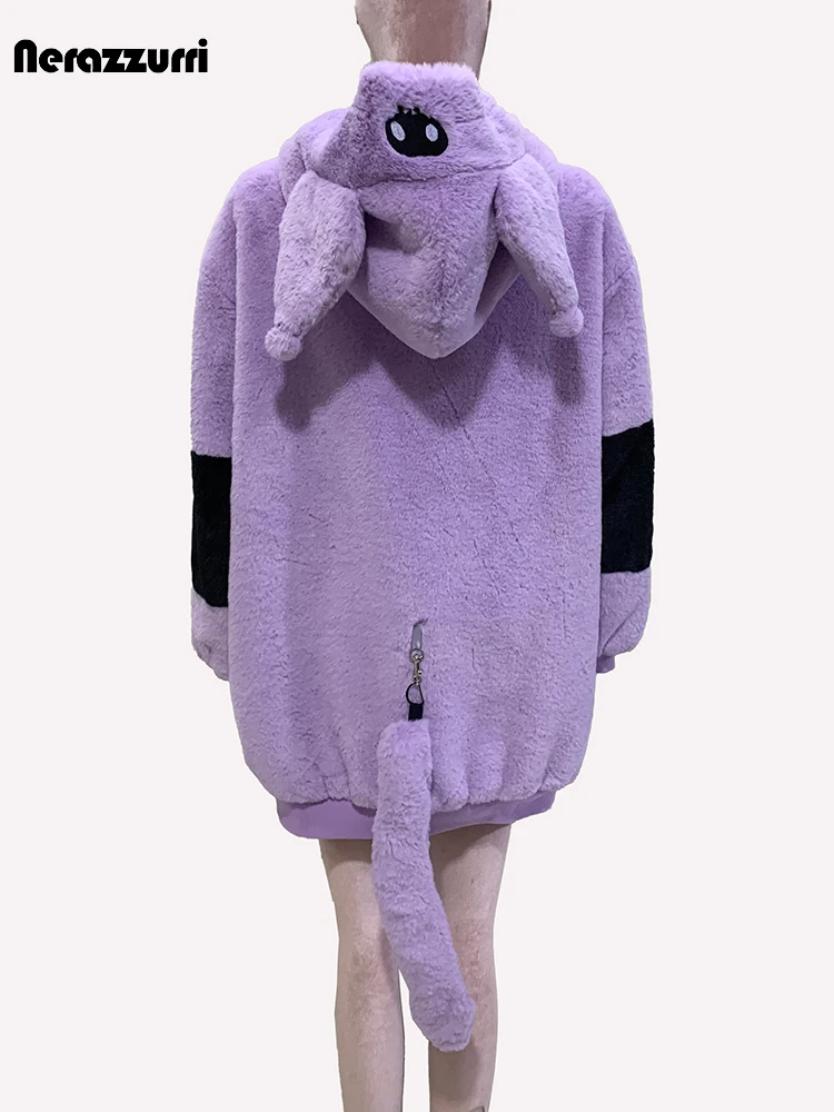 Nerazzurri осень-зима утолщенная теплая мягкая милая лоскутная шуба из