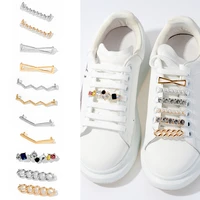 1pc diamond af1 shoe decorations shoelaces metal buckle charms luxury pearl shoes accessories metal laces lock sneaker