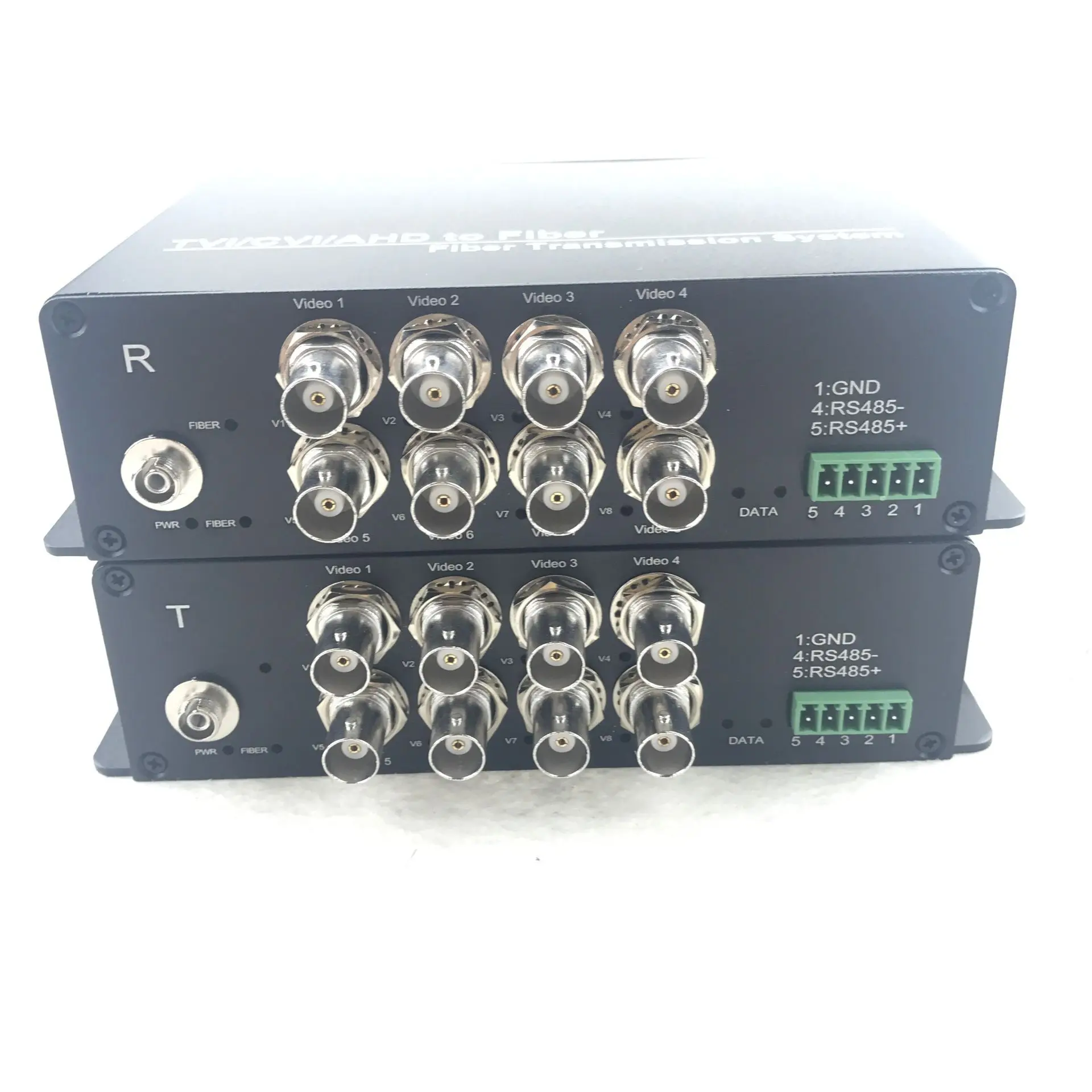 

8 Channels 1920P Forward HD TVI/CVI/AHD/CVBS Video to Fiber Converter with backward RS485 data tvi to fiber converter