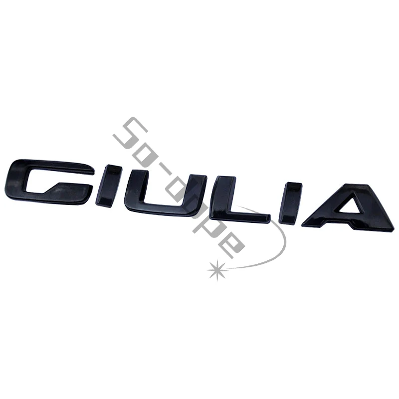 

Модель эмблемы надписи GIULIA Q2 Q4, значок с задним логотипом, автомобильные наклейки для Alfa Romeo Giulia, аксессуары для внешнего декора