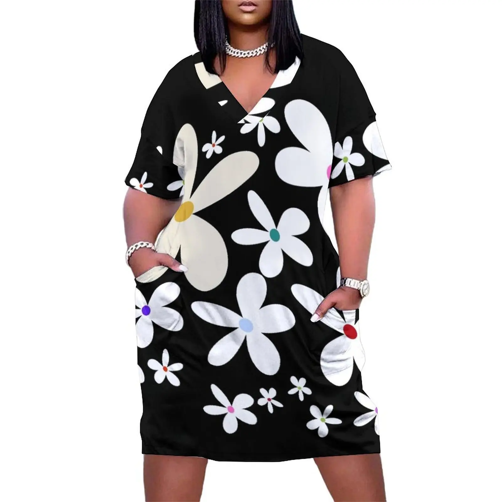 Счастливый РЕТРО БЕЛЫЙ АБСТРАКТНЫЙ МНОЦВЕТНЫЙ ДИЗАЙН ЗАБАВНЫЙ ВИНТАЖНЫЙ ДЛЯ