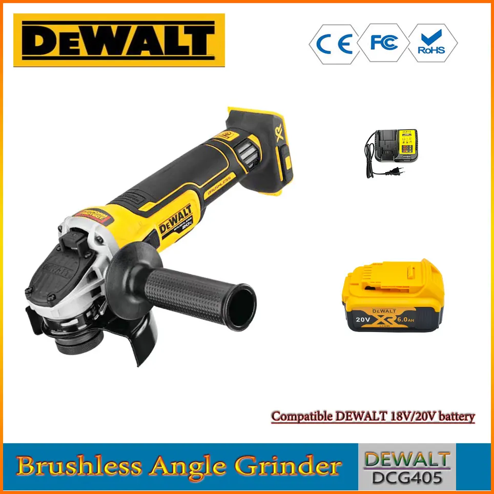 

20V DEWALT DCG405 Angle Grinder Brushless 125mm M14 Impact Polisher Cutting Machine Wireless 20V DEWALT Power Tool