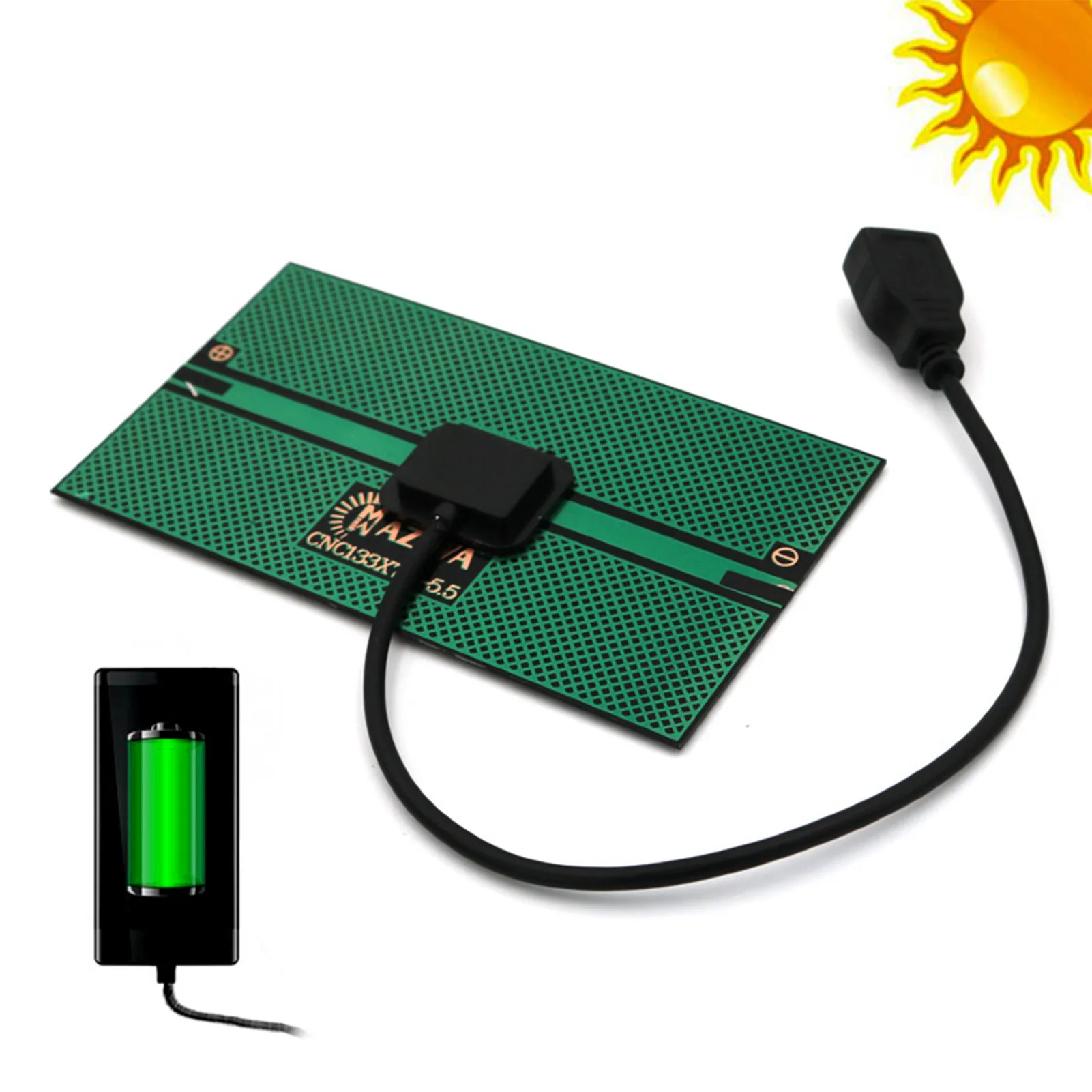 Мини-солнечная панель с зарядным устройством 5 Вт мА USB-порт |