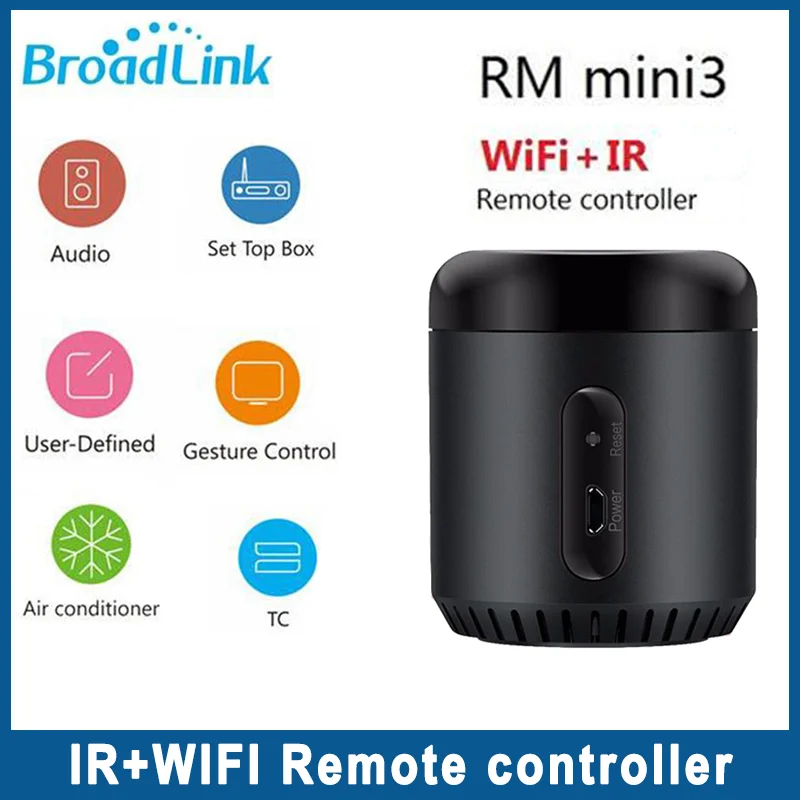 

Broadlink Smart Home Automation Controller RM Mini 3 Work for Alexa Google Home IFTTT WiFi+IR+4G Wireless APP Voice Control