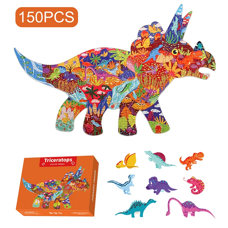 

Children Jigsaw Puzzle animal special-shape Dinosaur/whale Assembled Jigsaw Puzzle Children's Games Paper Early Education Toys