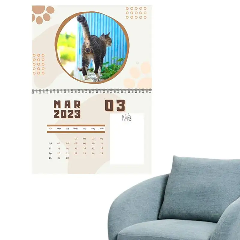 

Забавный календарь с кошкой и ягодицами, 2023, забавный календарь на стену, 12 месяцев, календарь, кляп, подарок для мужчин, женщин, подростков и коллег