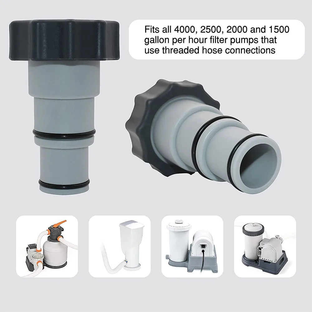

Hose Adapters For Intex 4000 2500 2000 1500 Filter Replacement A W/Collar For Threaded Connection Pumps Pair Pool Cleaning Tool