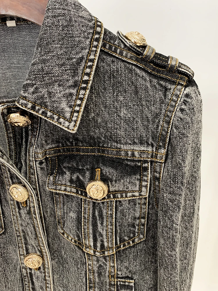 Высококачественная Новинка 2024 F/W дизайнерская модная женская джинсовая куртка с