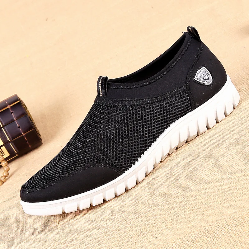 

Мужские летние сетчатые кроссовки, удобная спортивная обувь, Нескользящая дышащая обувь, прогулочная обувь на плоской подошве