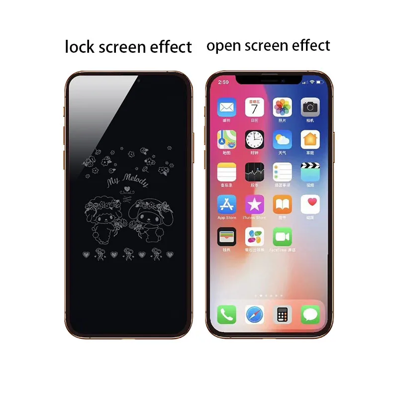 Антишпионская Защитная стеклянная пленка Hello Kitty Cinnamoroll для IPhone 13 12 11 Pro Max Promax XS XR
