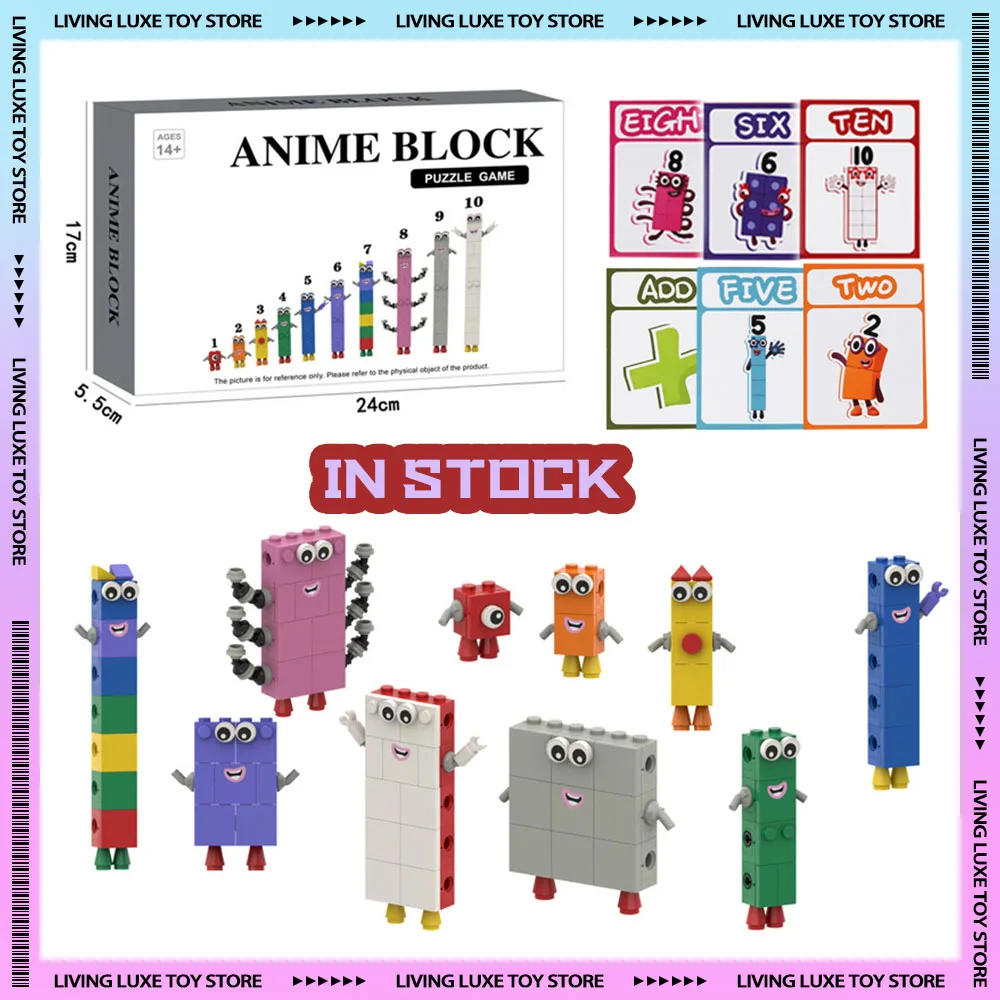 1-10 Numberblocks экшн-фигурка модель игрушки статуя из ПВХ коллекционная украшение для