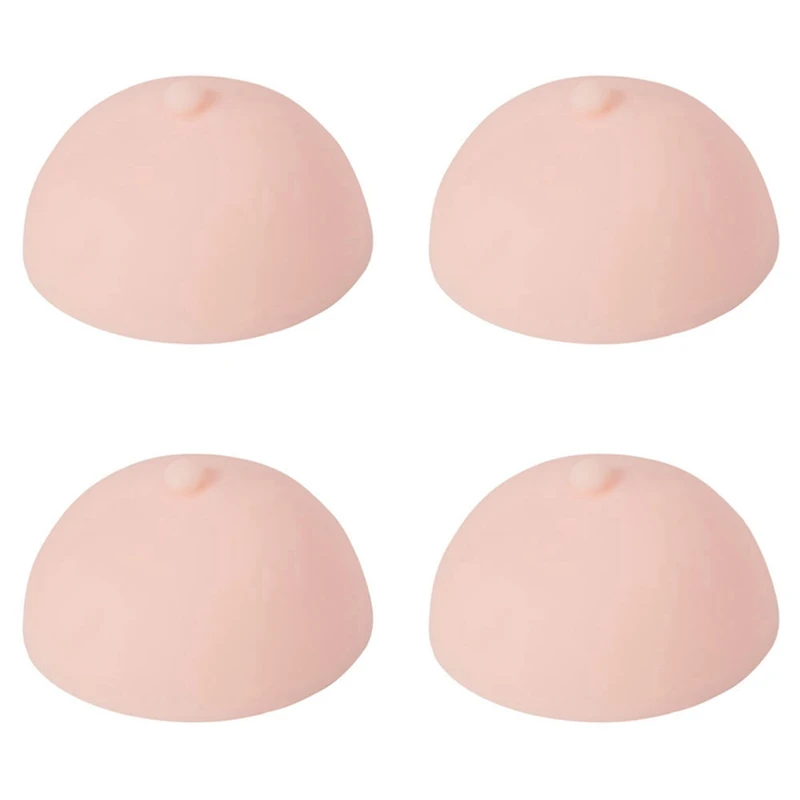 

4X 3D Tattoo Areola Practicing Skin Silicone Fake Breasts Chest Pleural Practice Mould For Beginners Permanent Makeup