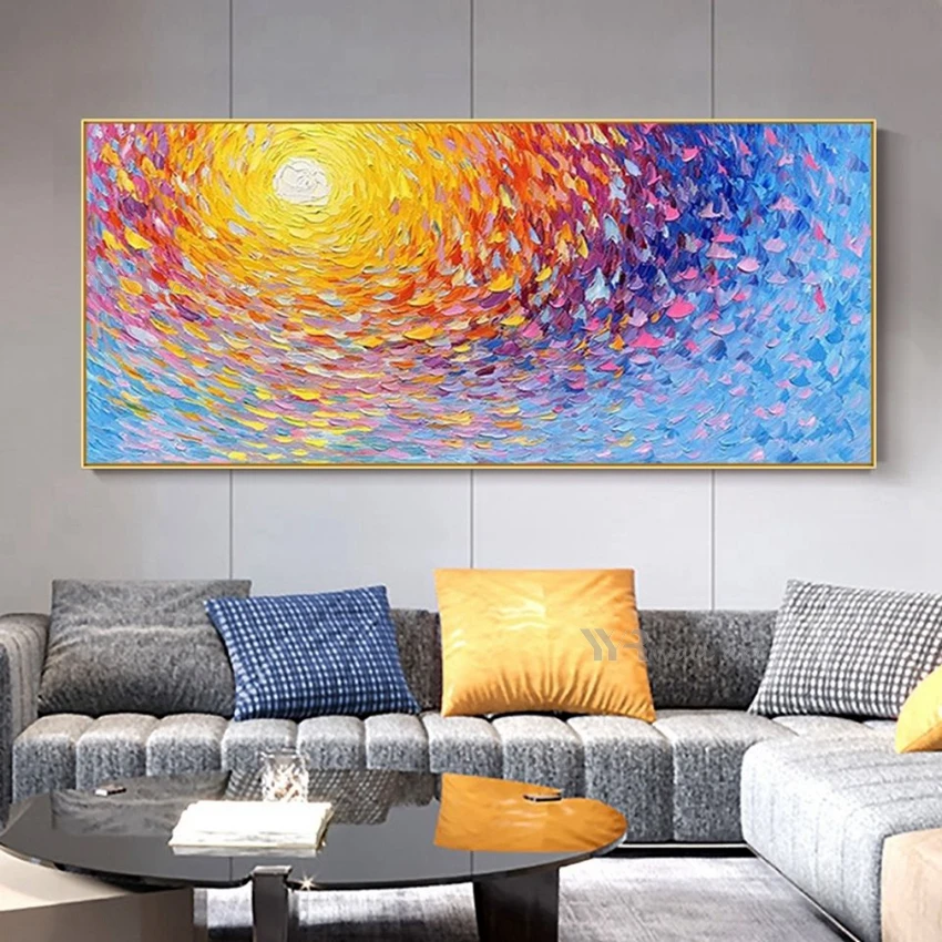

Абстрактный постер с изображением звездного неба, холст ручной работы, украшение, подвесная картина для гостиной, дивана, спальни, кровати, ...