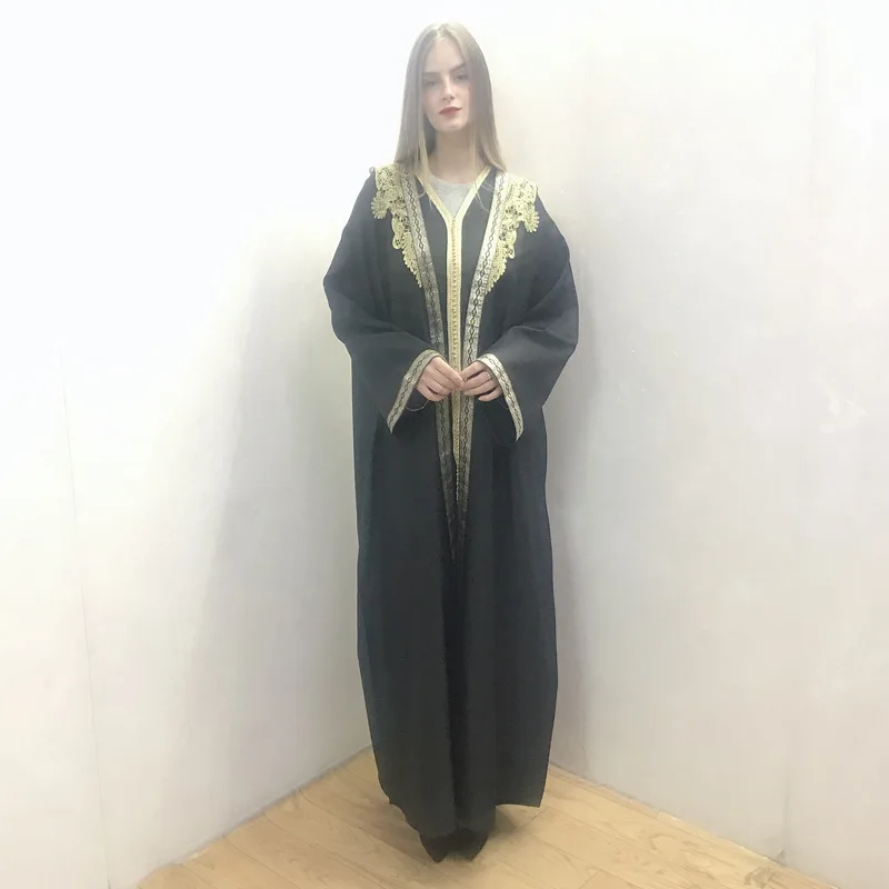 Длинное платье Wepbel в мусульманском стиле для женщин, абайя, однотонный Дубайский кардиган, свободный халат, кимоно, Турецкая Рамадана, мусул...