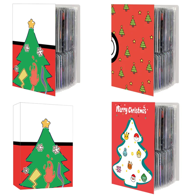 

Альбом с покемоном, Рождественская серия, чармандер, Пикачу, Сквиртл, VMAX, GX, EX коллекция, свободная папка с листьями, альбом с шариком, альбом, 240 шт.