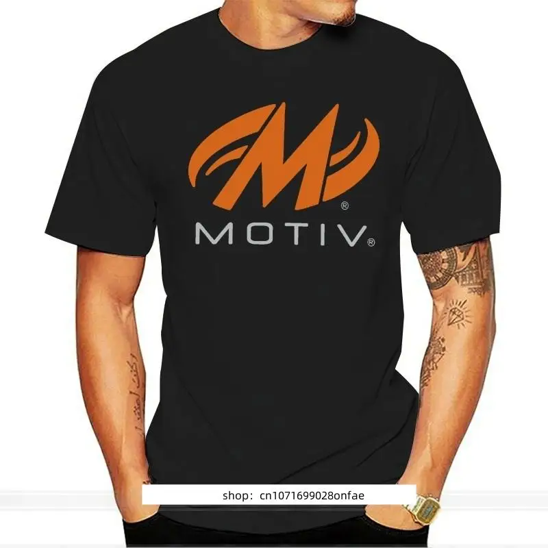 

New Popular MOTIV BOWLING Mens Black T-Shirt S-5XL male brand teeshirt men summer cotton t shirt