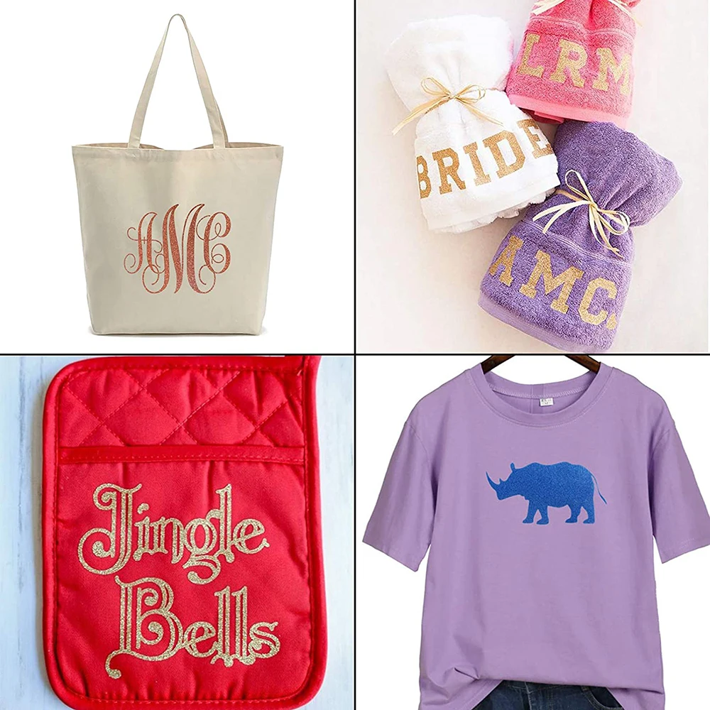 Блестящая Термотрансферная виниловая футболка 6 цветов печать HTV