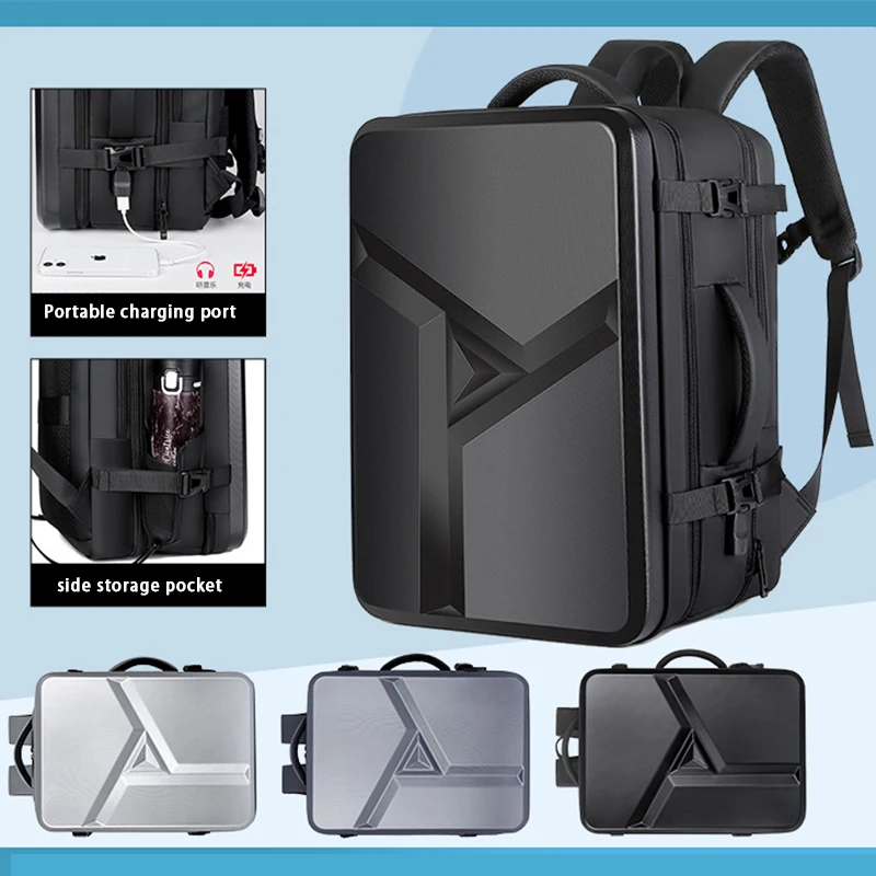 Gaming 17.3 Inch Laptop Backpack Waterproof Hard Shell Anti-Theft Backpack Men with Usb Charging Expandable Travel Business Bag