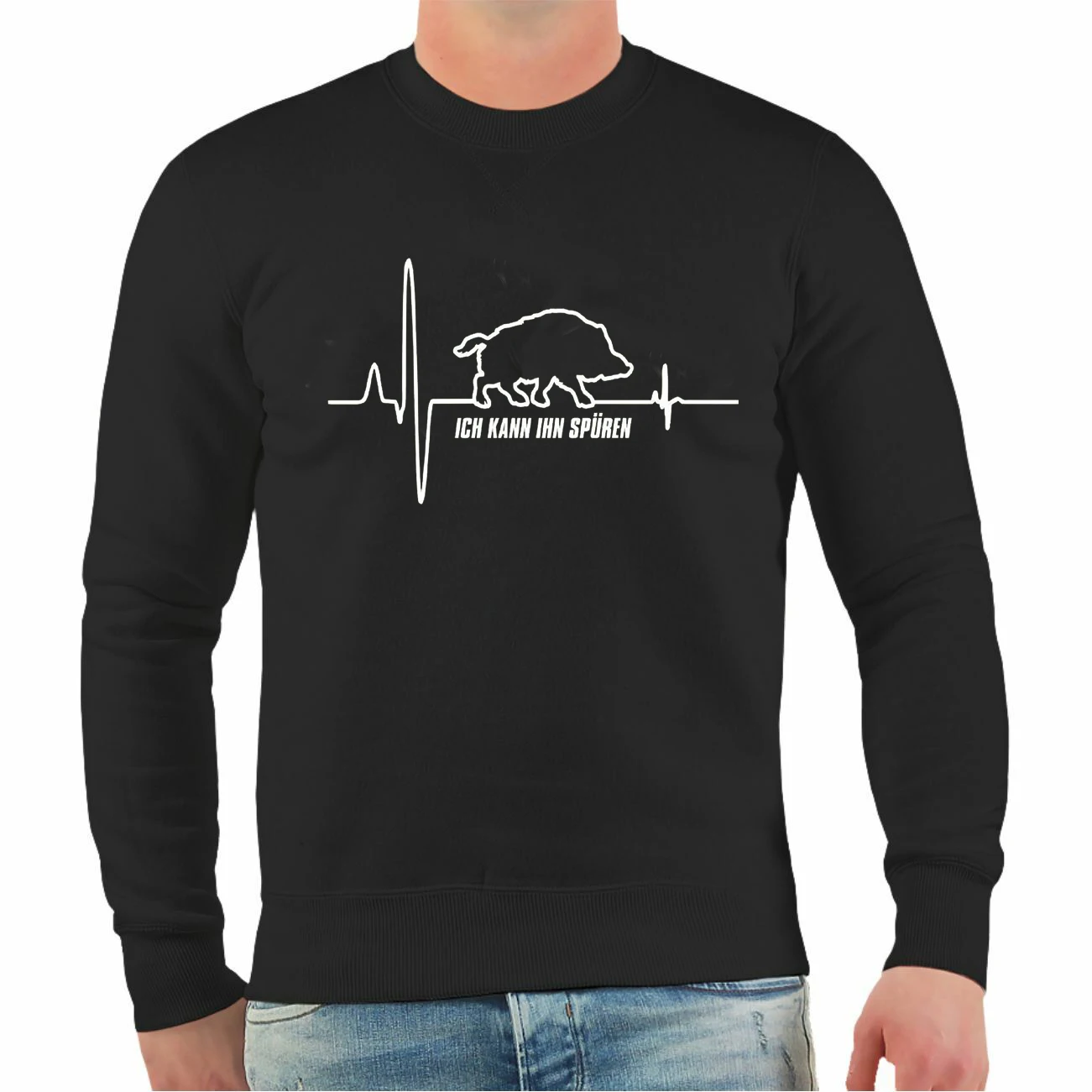 

Funny Wild Boar Heartbeat Boar Hunter Hunting Sweatshirt New High Quality Cotton Comfortable Casual Mens Top Streetwear