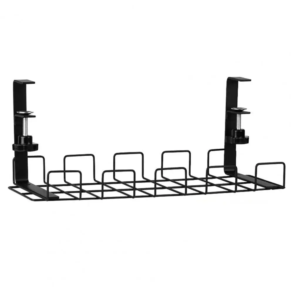 

Cable Management Tray Rustproof No Drilling Metal Large Capacity Under Desk Cord Wire Organizer Bathroom Accessories for Home