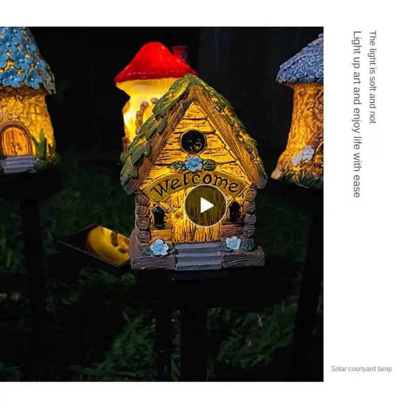 

Fairy House Led Solar Lawn Light Multi Craft Miniature For Home Yard Patio Driveway Landscape Pathway Yard Lawn Lighting