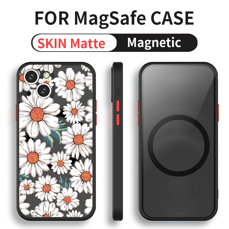 

Роскошный Магнитный чехол для телефона Magsafe с беспроводной зарядкой для iPhone 13 14 12 11 Pro Max Mini X XR XS 14Plus, противоударный бронированный чехол