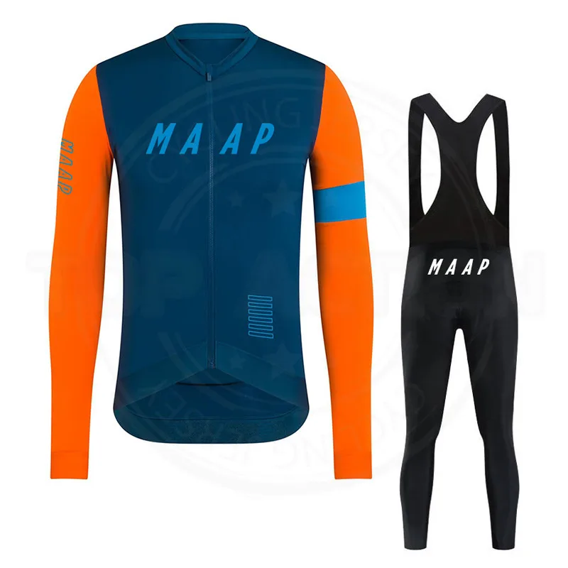 2022 MAAP Team Cycling Jersey Set Autumn Cycling Clothing Long Sleeve Quick Dry Bike Clothes Bicycle Racing Suit MTB Jersey