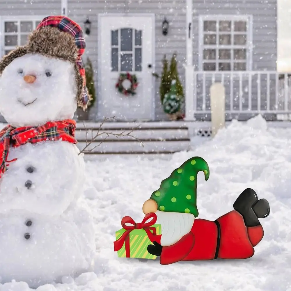 

Новый декоративный пол в виде Санта-Клауса, гном, вставка, карточка, садовый Рождественский декоративный станок из нержавеющей стали