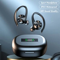 yovonine tws sports buetooth earphone hifi stereo music wireless headphone ear hook earbuds with mic waterproof gaming headset