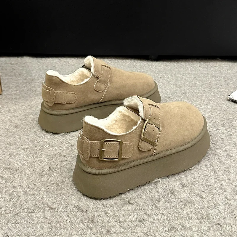 2024 зимние ботинки женская обувь на платформе ботильоны женские эластичные